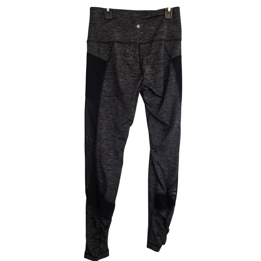 Yogalicious Black Heathered Mesh Panel Leggings‎ Activewear Size S